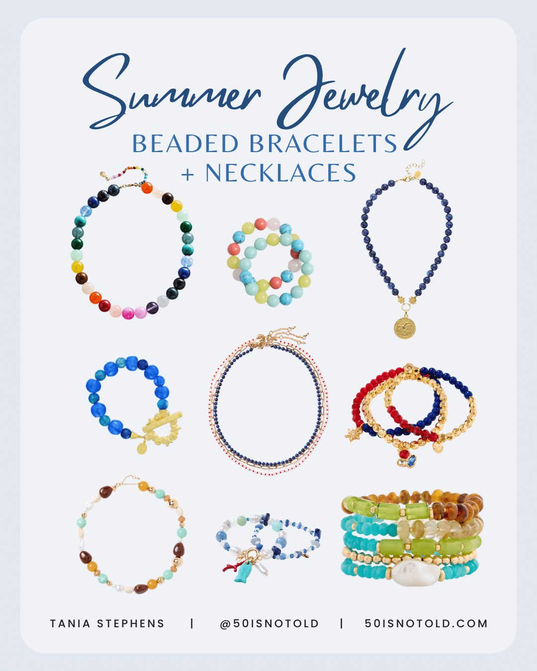 Picture of Colorful Beaded Necklaces and Bracelets Summer 2026 Jewelry Trends