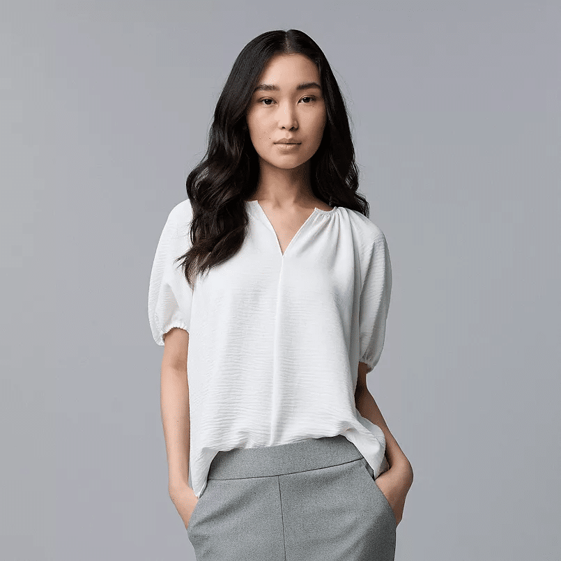simply vera vera wang shirred blouse