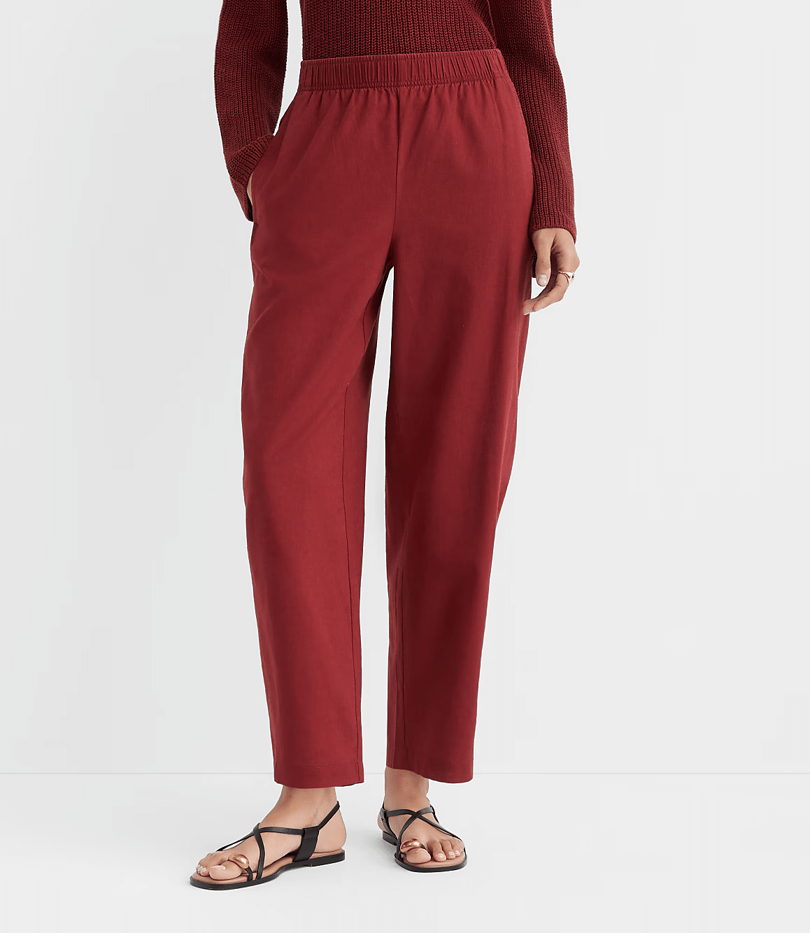 Loft pull-on barrel pants