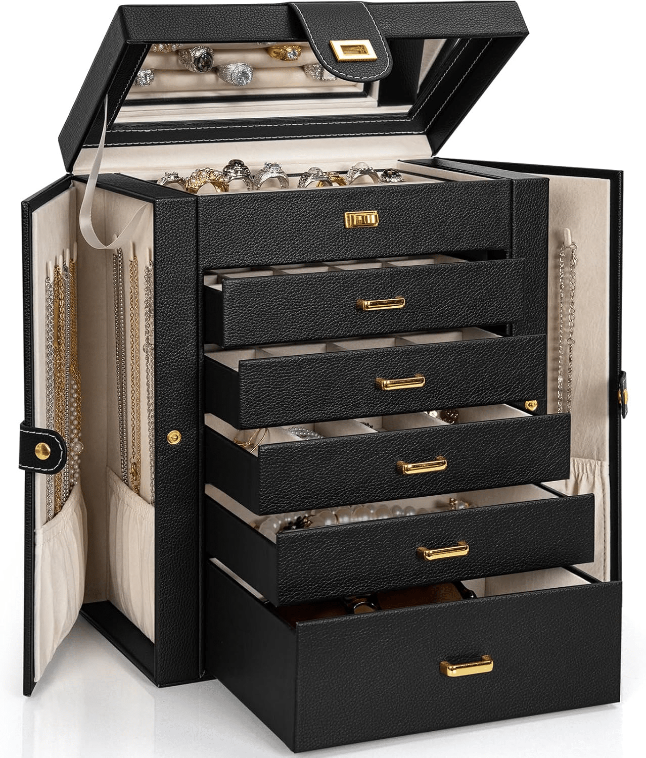 6 tier jewelry box organizer