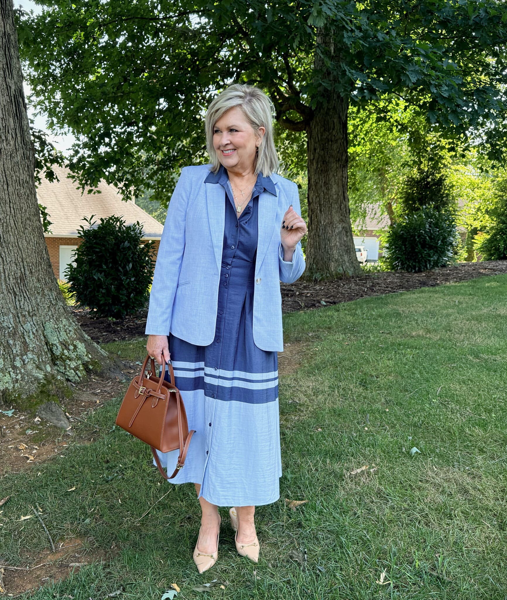 denim jacket and midi dress ShopStyle