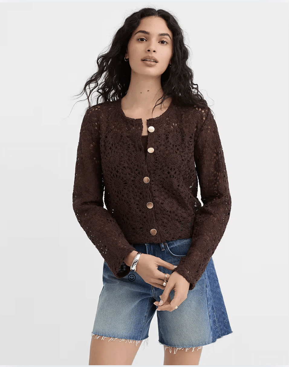 loft crochet cardigan