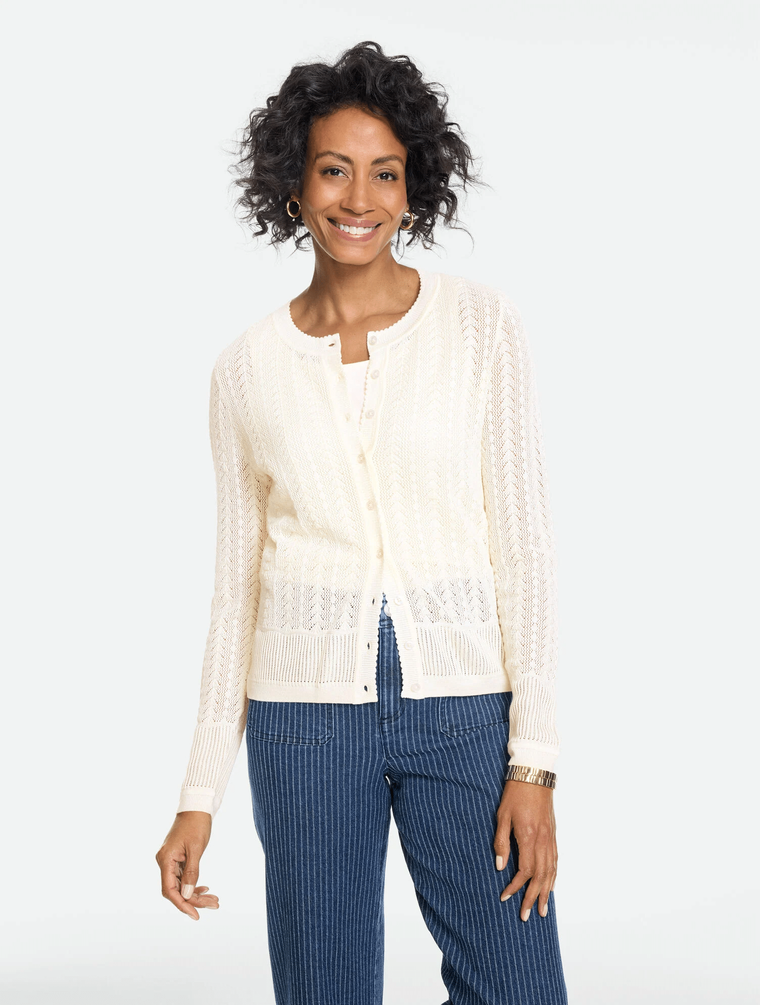 Talbots pointelle charming cardigan