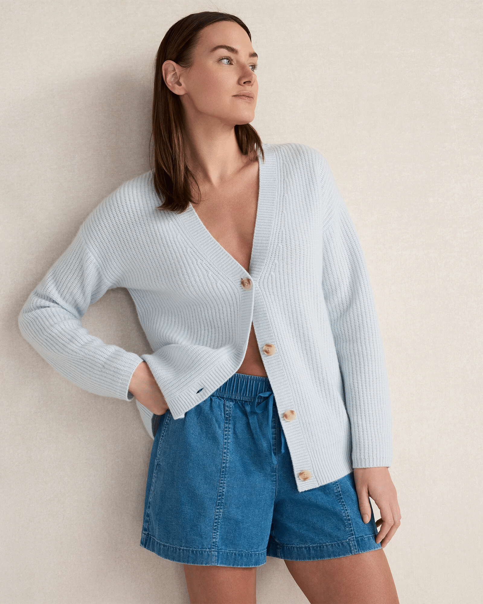 talbots cashmere shaker stitch cardigan
