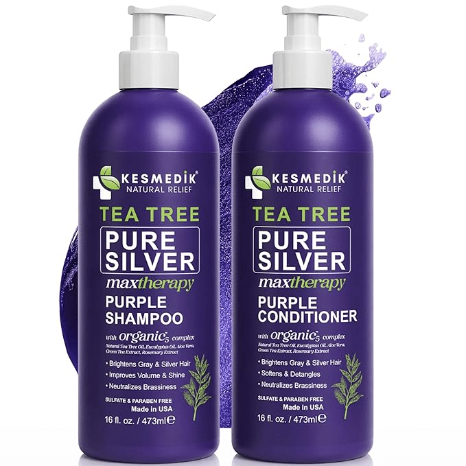 tea tree purple shampoo and conditioner set