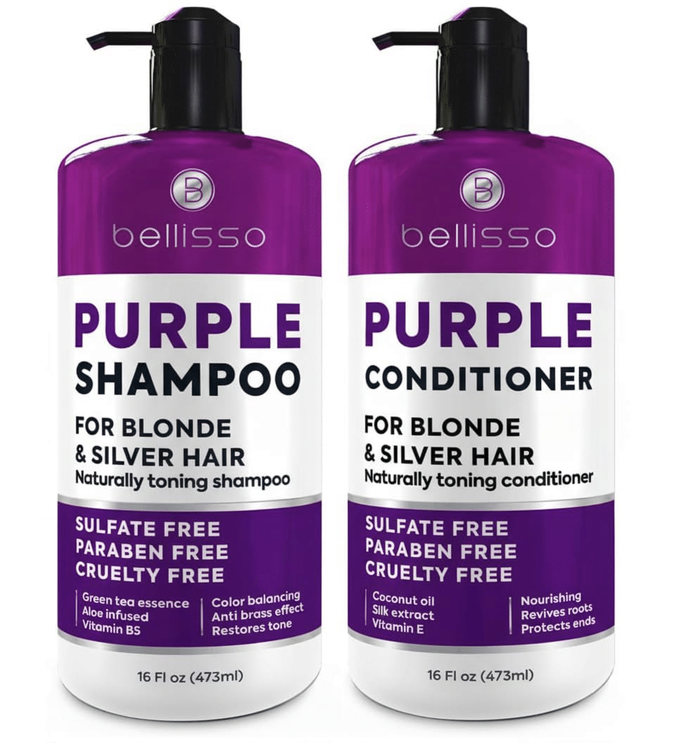 bellisso purple shampoo for blond and silver hair