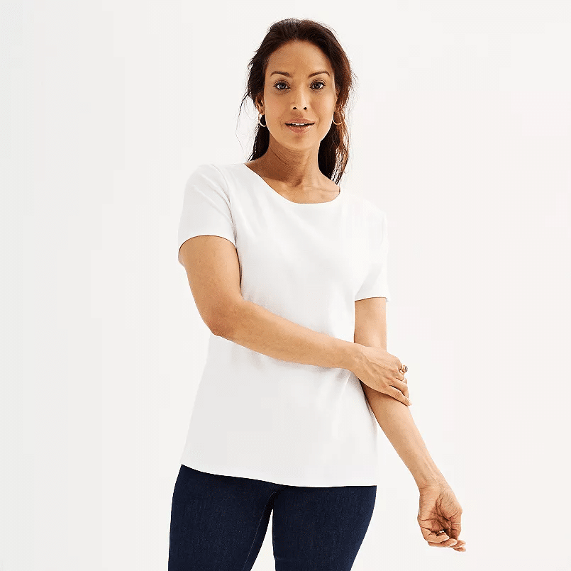 croft and barrow essential crewneck tee
