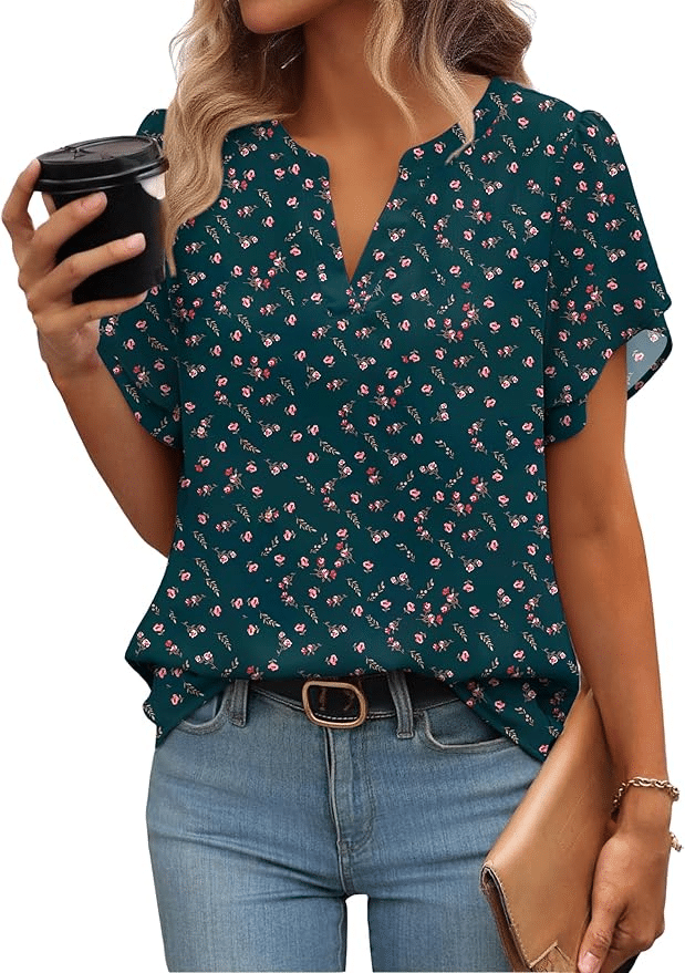 vneck chiffon blouse