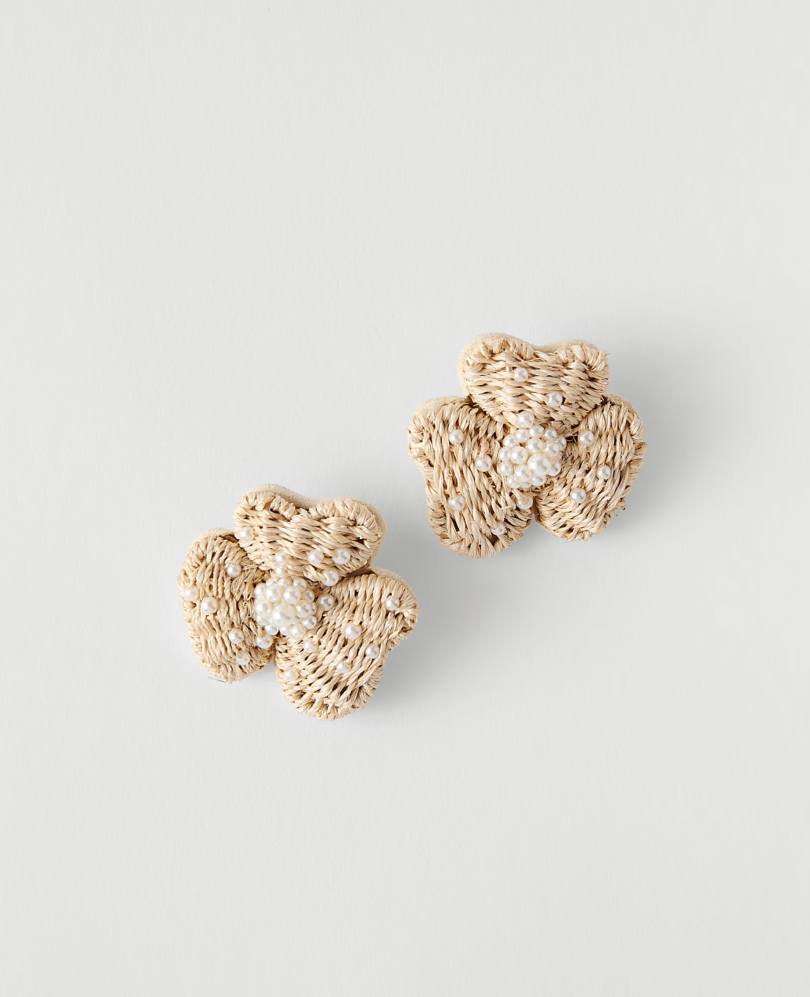 threaded flower stude earrings from ann taylor wicker woven