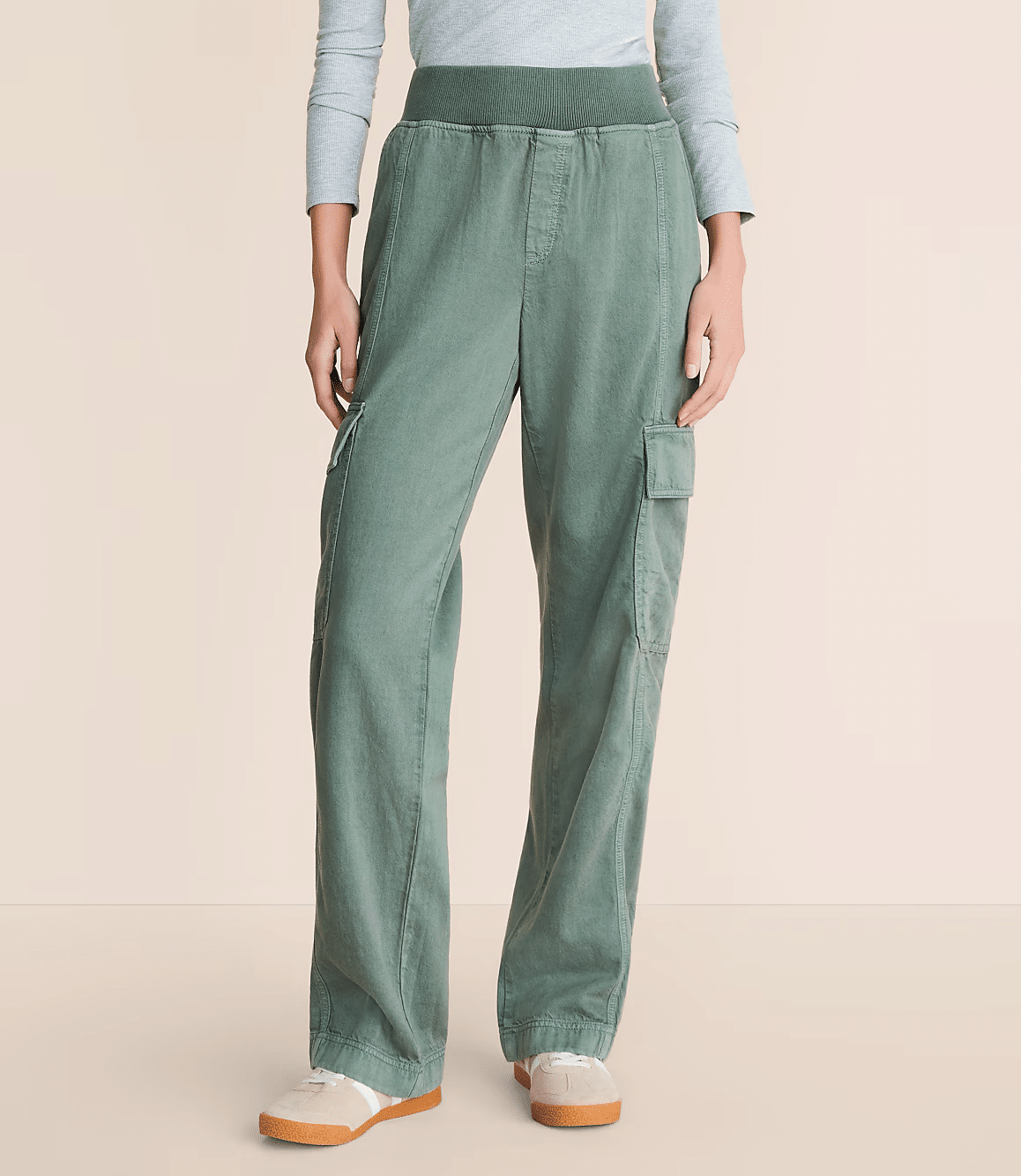 Loft lou and grey washed twill cargo pants