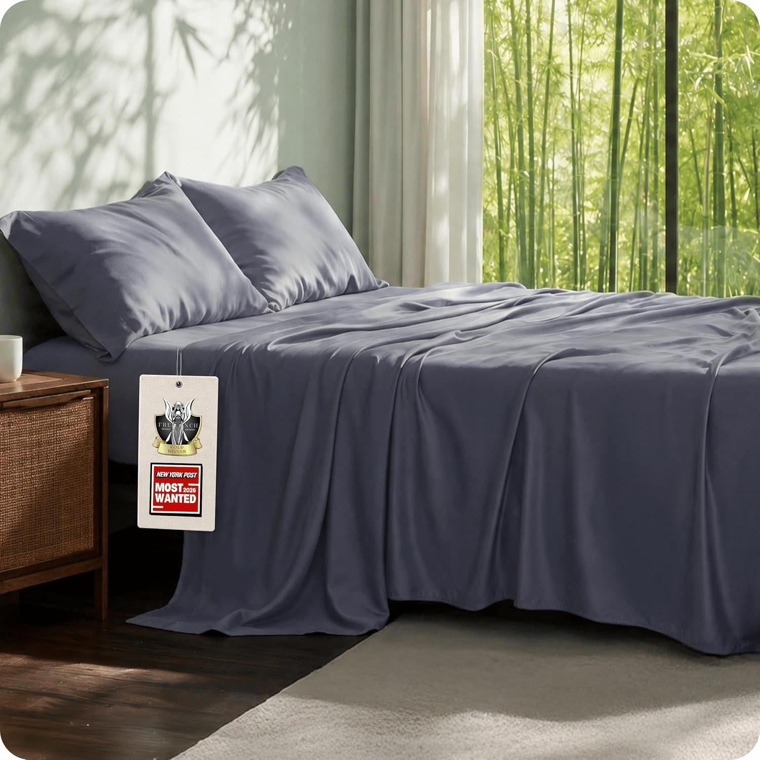 Cooling sheets in dark gray