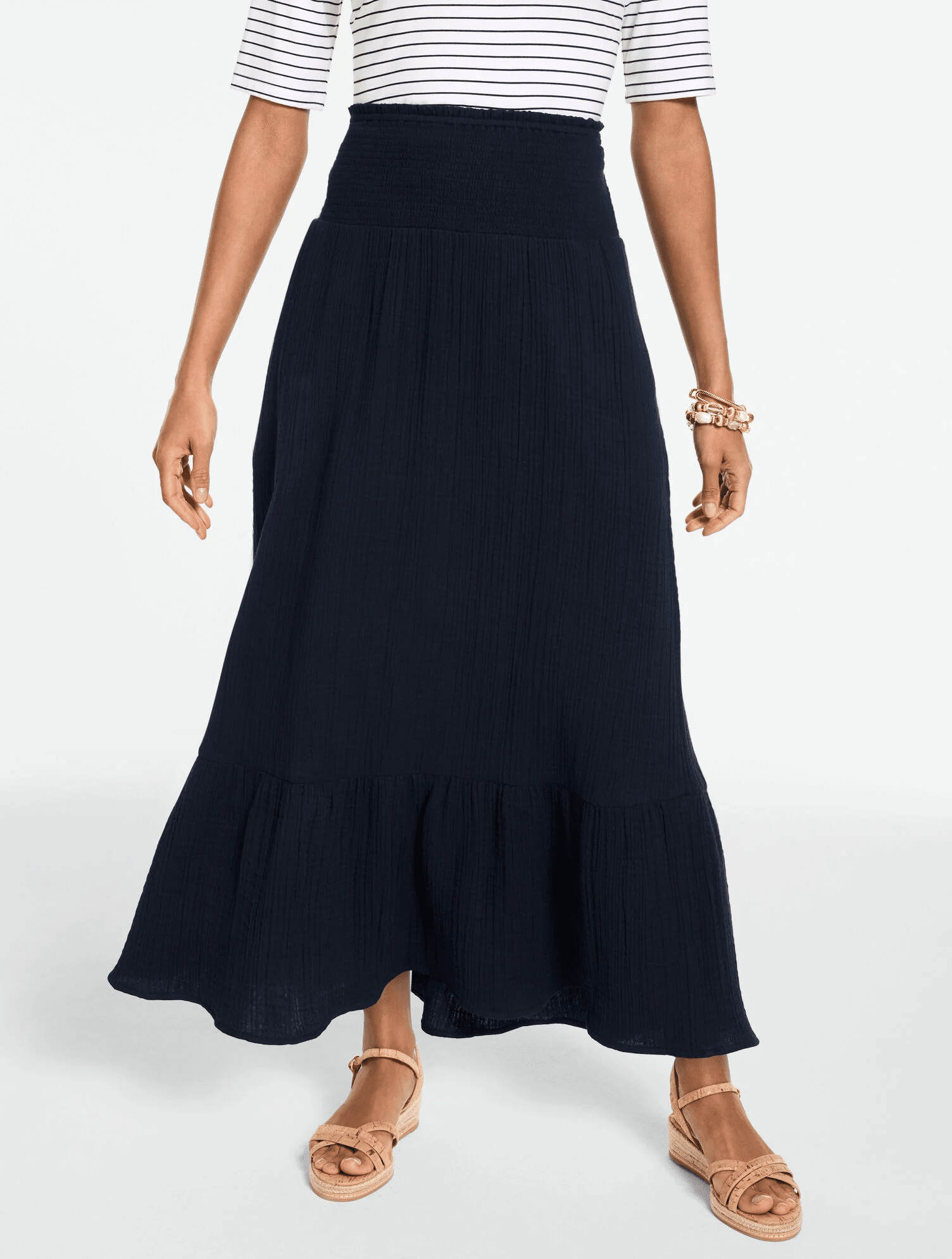 talbots gauze maxi skirt