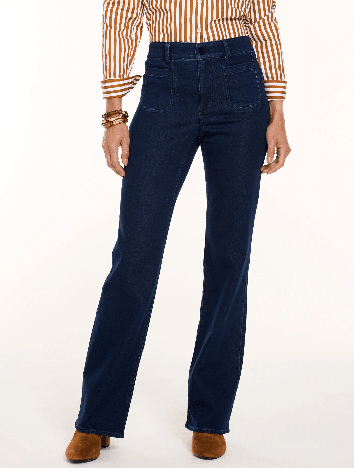 Knit Denim Bootcut Jeans - Rockland Wash