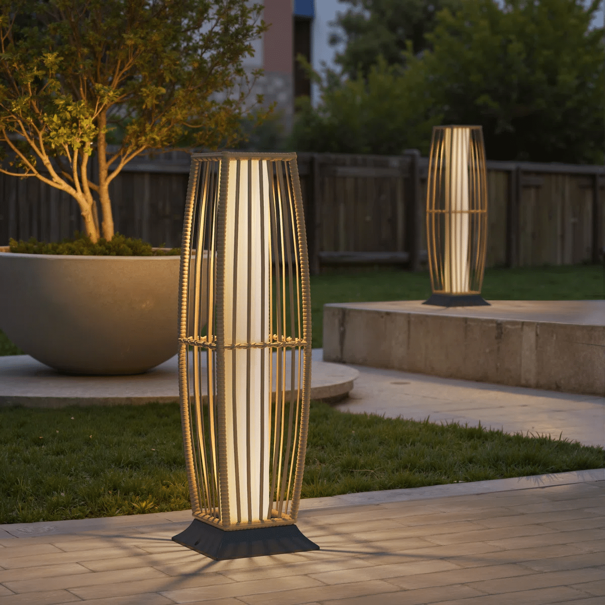 grand patio solar outdoor floor lamp