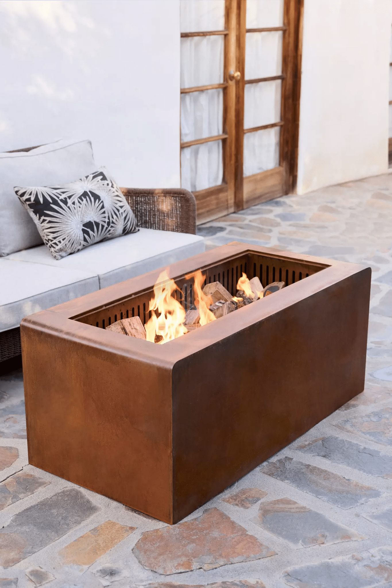 anthropologie lidded rectangle fire pit