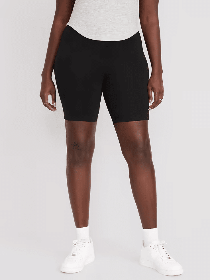 high waisted old navy jersey biker shorts
