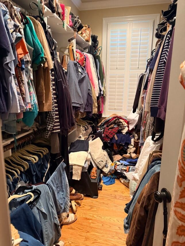 Tania's messy closet