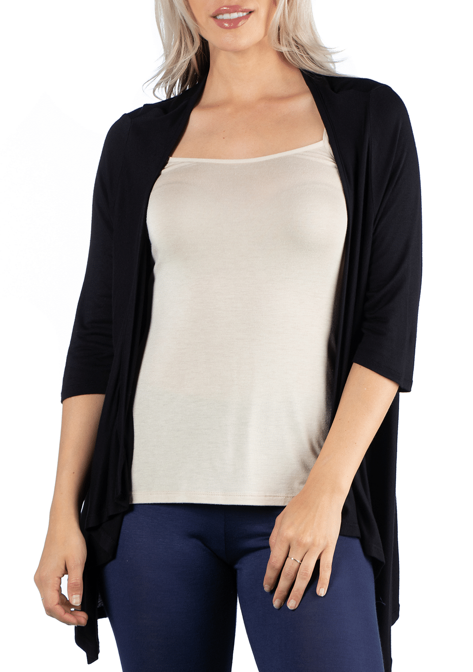 24Seven Comfort Apparel Open Cardigan