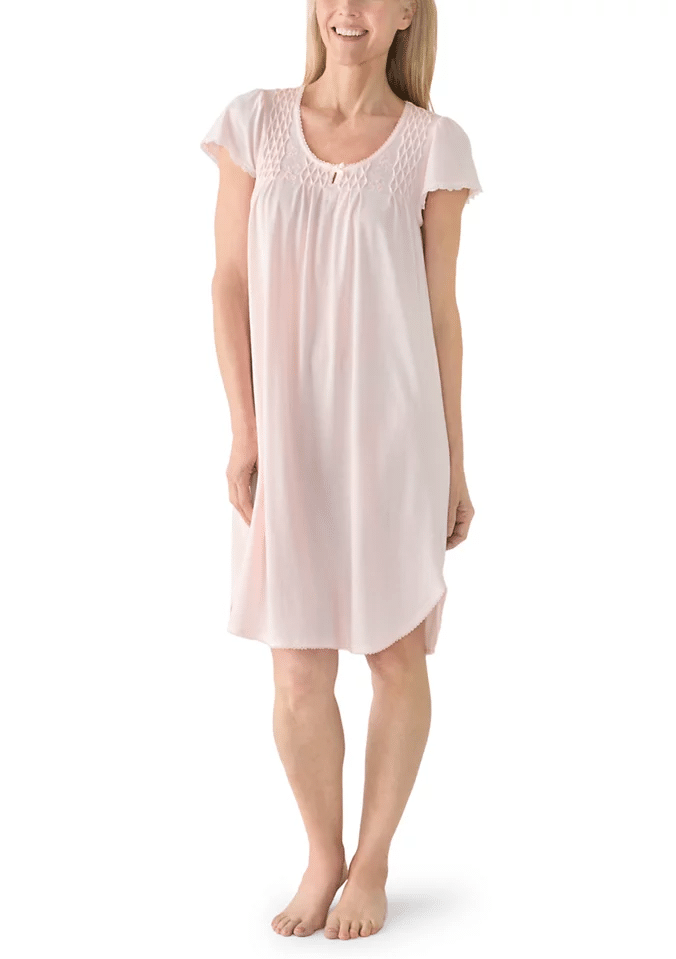 Miss Elaine Silky Knit Short Nightgown