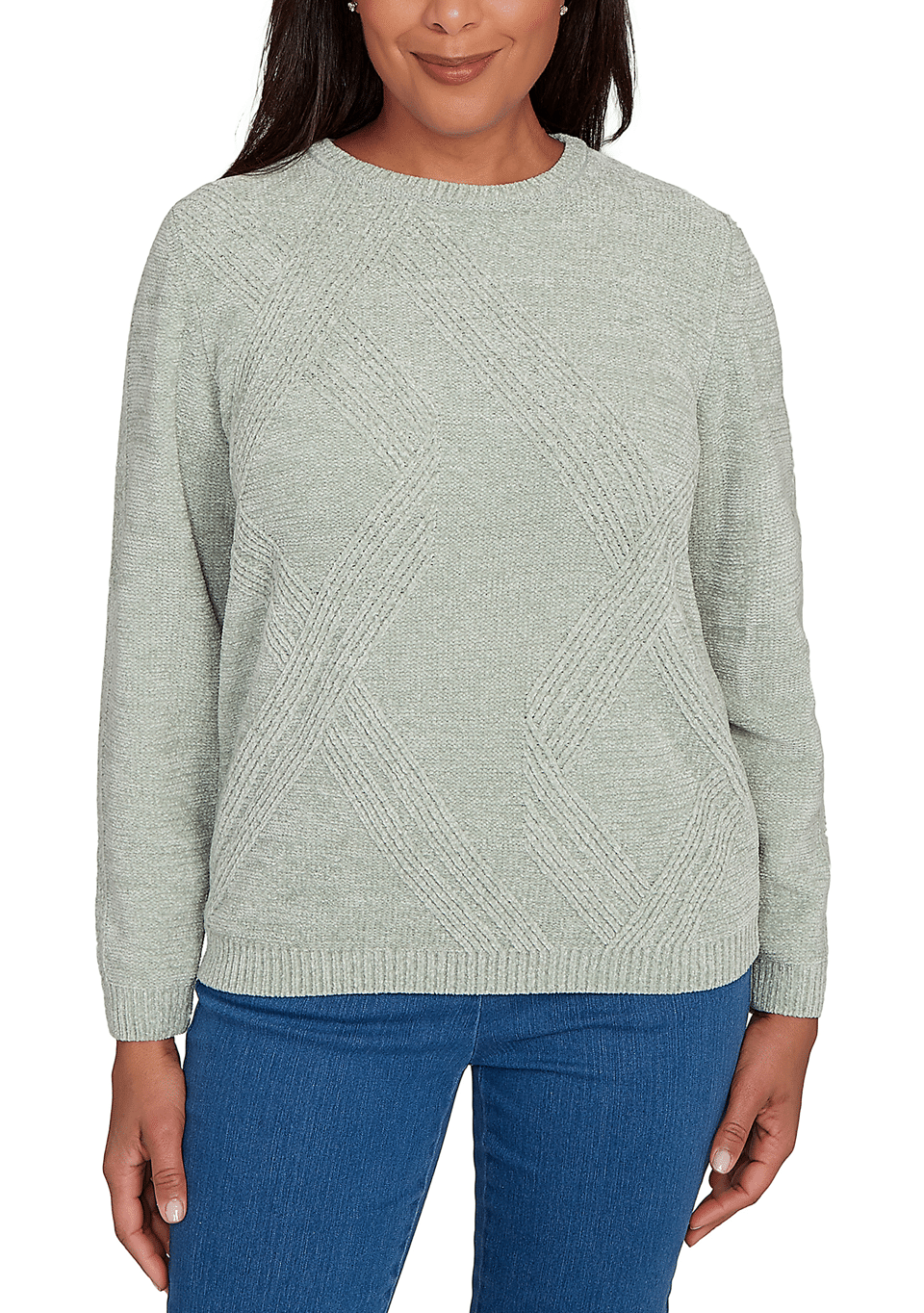 Alfred Dunner Classics Cable Chenille Pullover