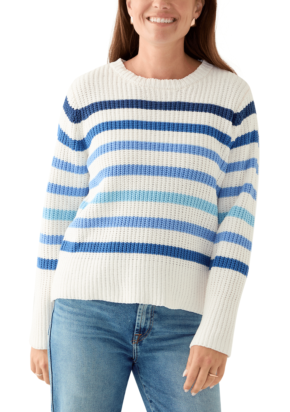 Fever Petite Striped Chenille Sweater